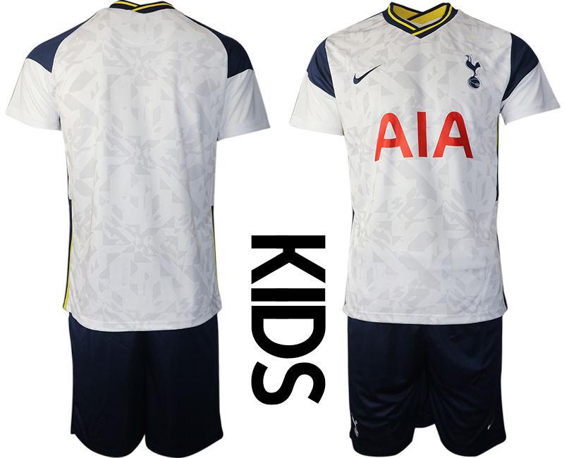 Youth 2020-2021 club Tottenham home blank white Soccer Jerseys